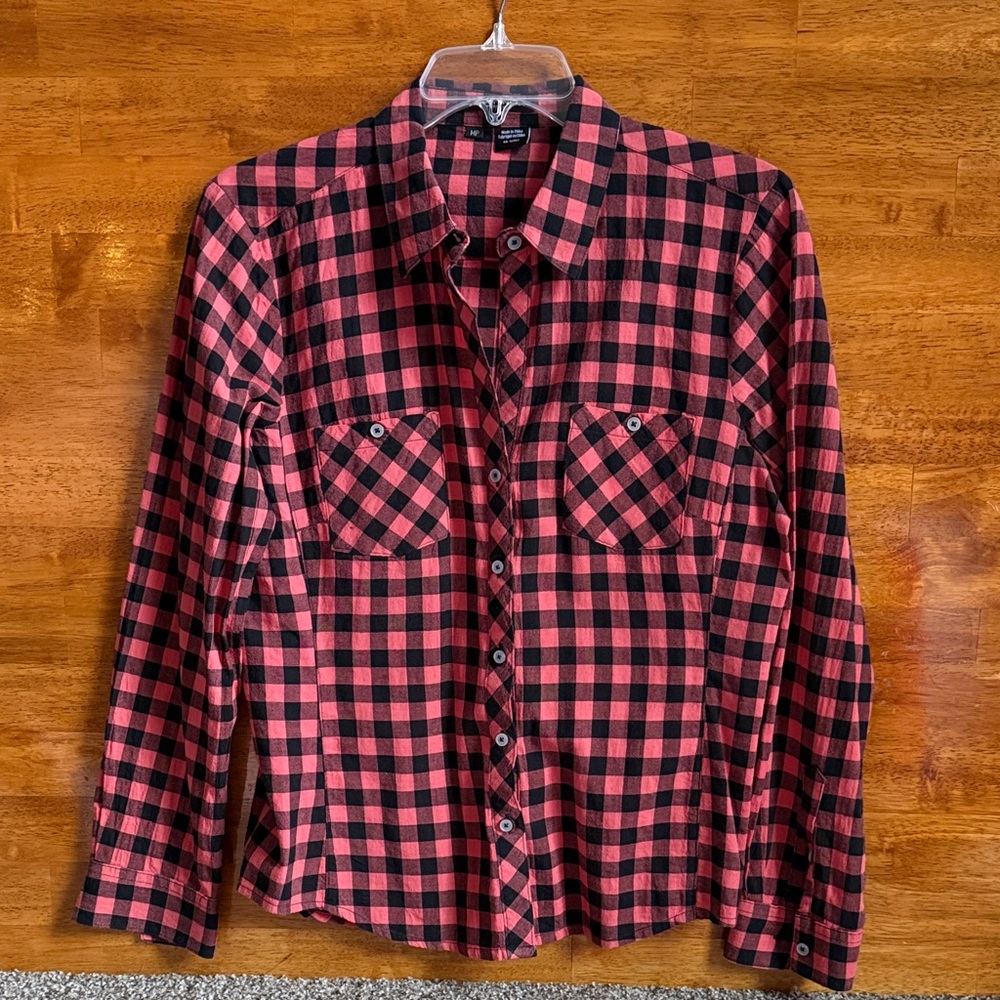 Sandra Ingrish Red and Black Checkered Shirt